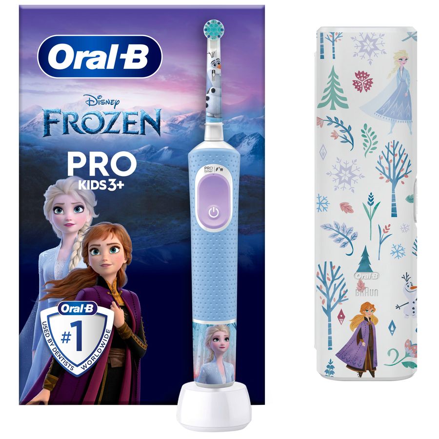 Електрична зубна щітка Oral-B Pro Kids Frozen з футляром - фото 1