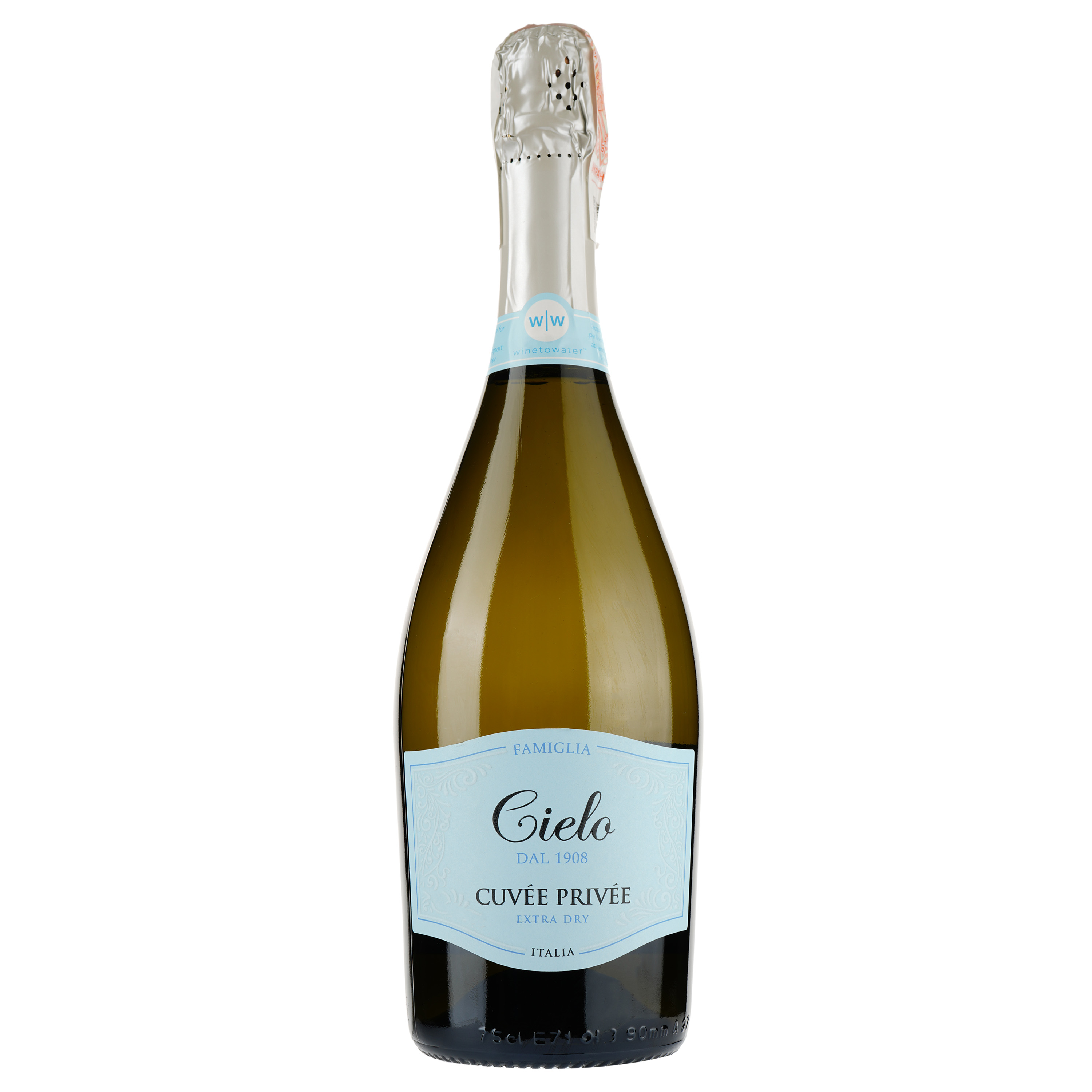 Вино игристое Cielo e Terra Cuvee Privee Spumante Extra Dry, белое, экстрасухое, 11%, 0,75 л - фото 1
