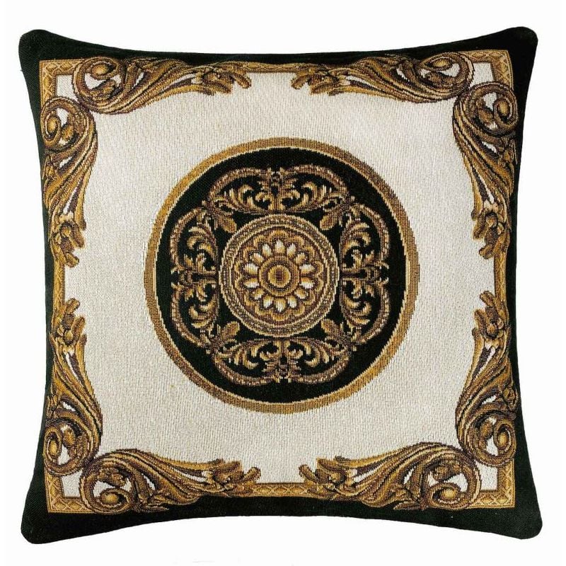 Подушка декоративна Прованс Baroque-1, 45х45 см, білий із золотим (25622) - фото 1