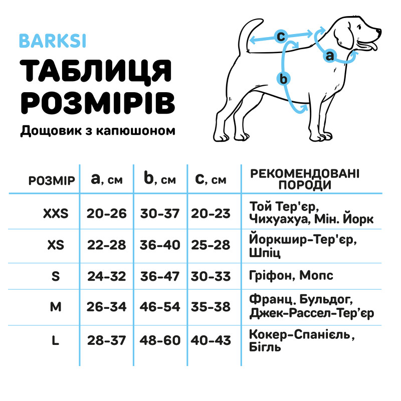 Дощовик для собак з капюшоном Barksi Textile розмір XXS Клітинка - фото 7