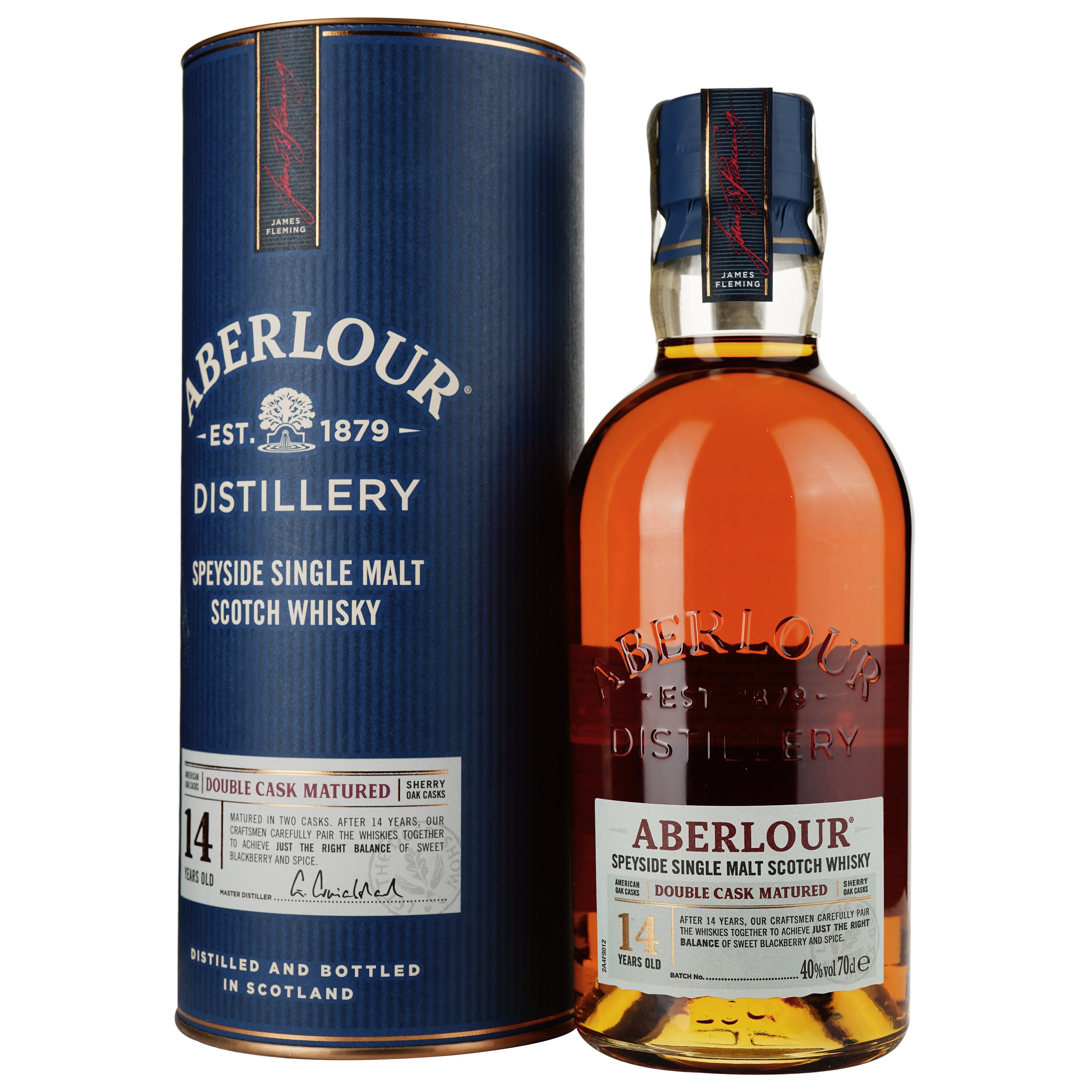 Виски Aberlour 14 yo Single Malt Scotch Whisky 40% 0.7 л в тубусе - фото 1
