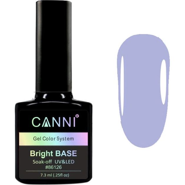 Кольорове базове покриття Canni Gel Color System Bright Base 654 лавандовий 7.3 мл - фото 2