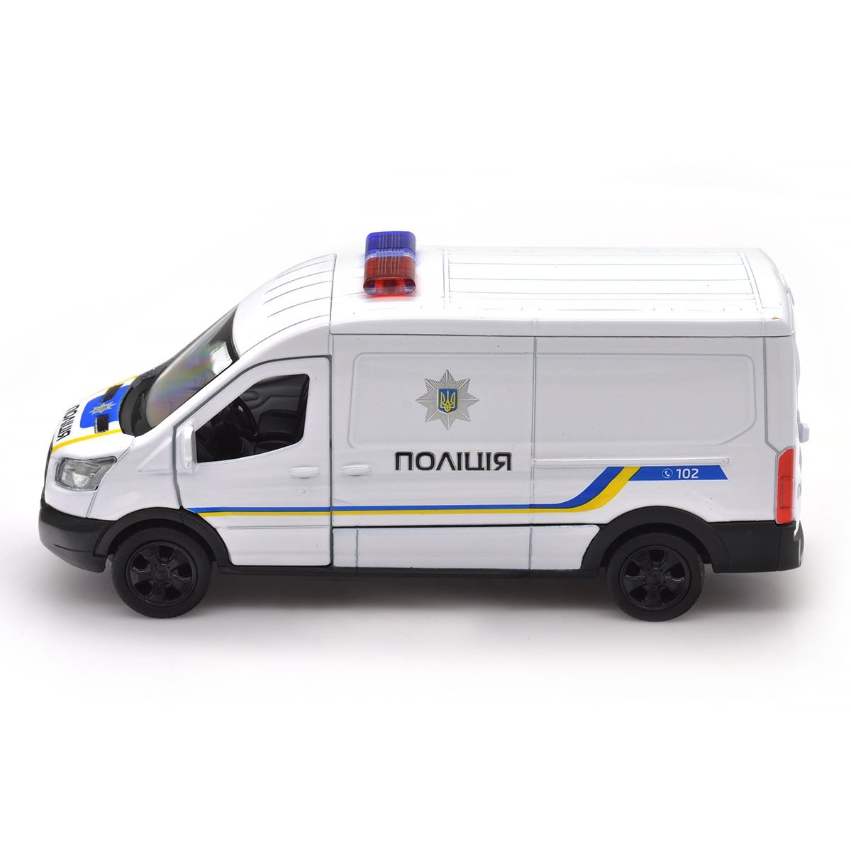 Автомодель TechnoDrive Ford Transit Van 2018 Полиция, 1:32, белая (250343U) - фото 3