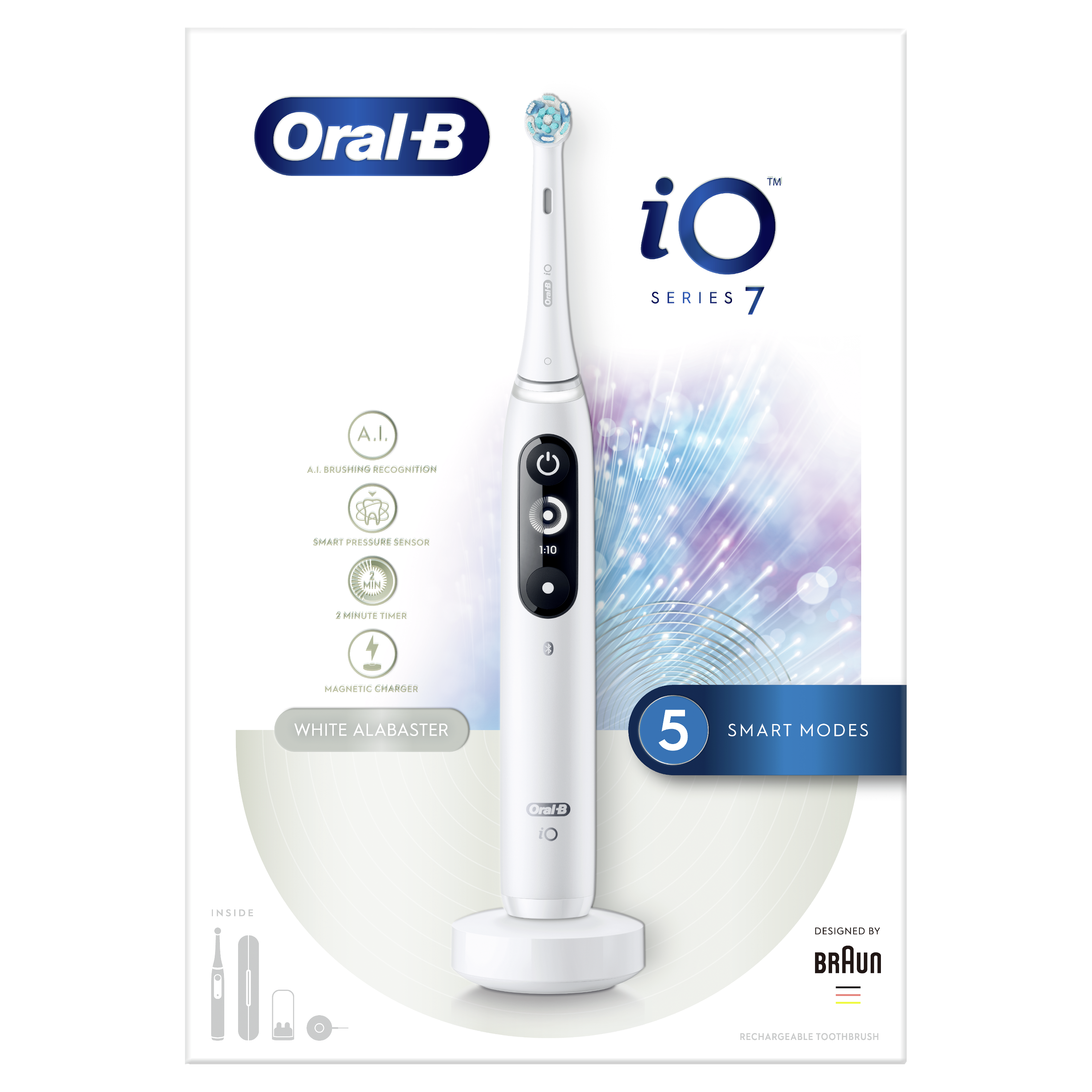 Електрична зубна щітка Oral-B iO Series 7 iOM7.1A1.1BD 3758 White alabaster - фото 3