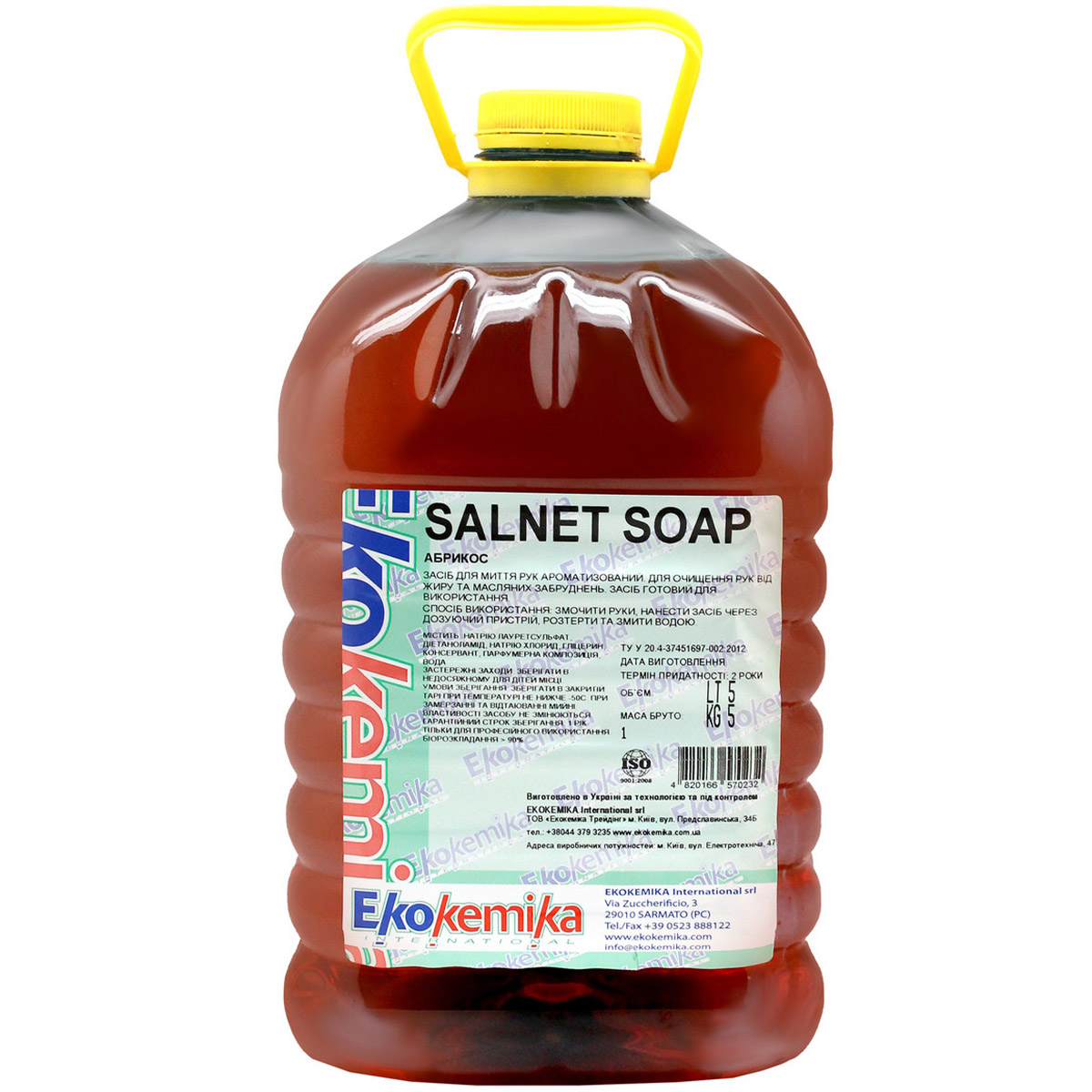 Рідке мило Ekokemika Salnet Soap Абрикос 5 л - фото 1