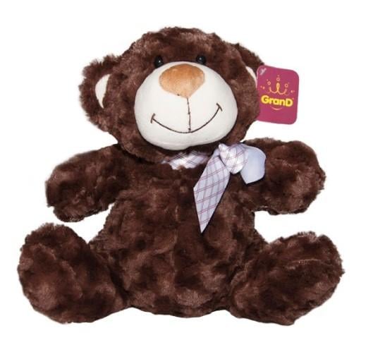 М'яка іграшка Grand Ведмідь із бантом, 40 см, коричневий (4001GMB) - фото 1