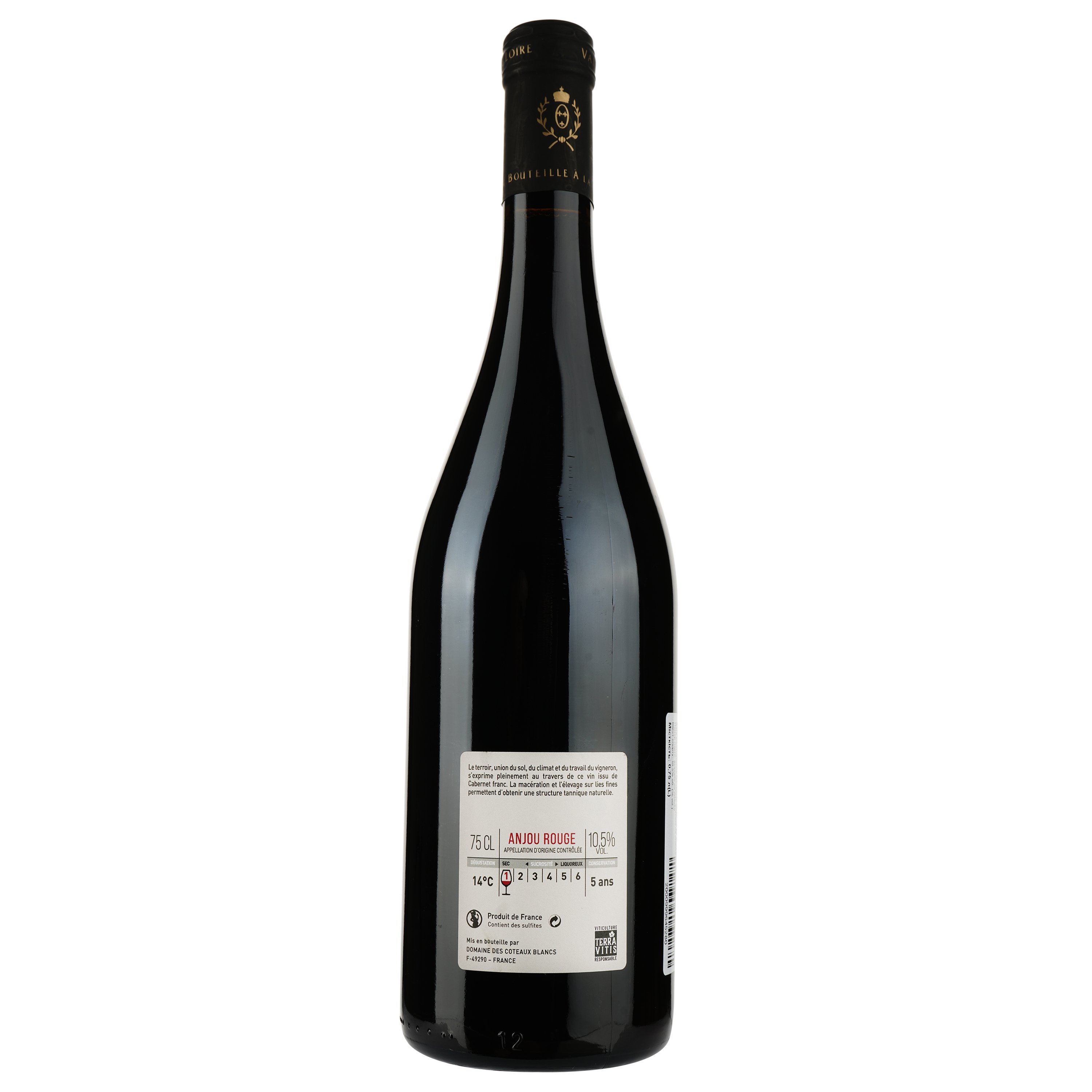Вино Domaine des Coteaux Blancs AOP Anjou Rouge, красное, сухое, 0,75 л - фото 2