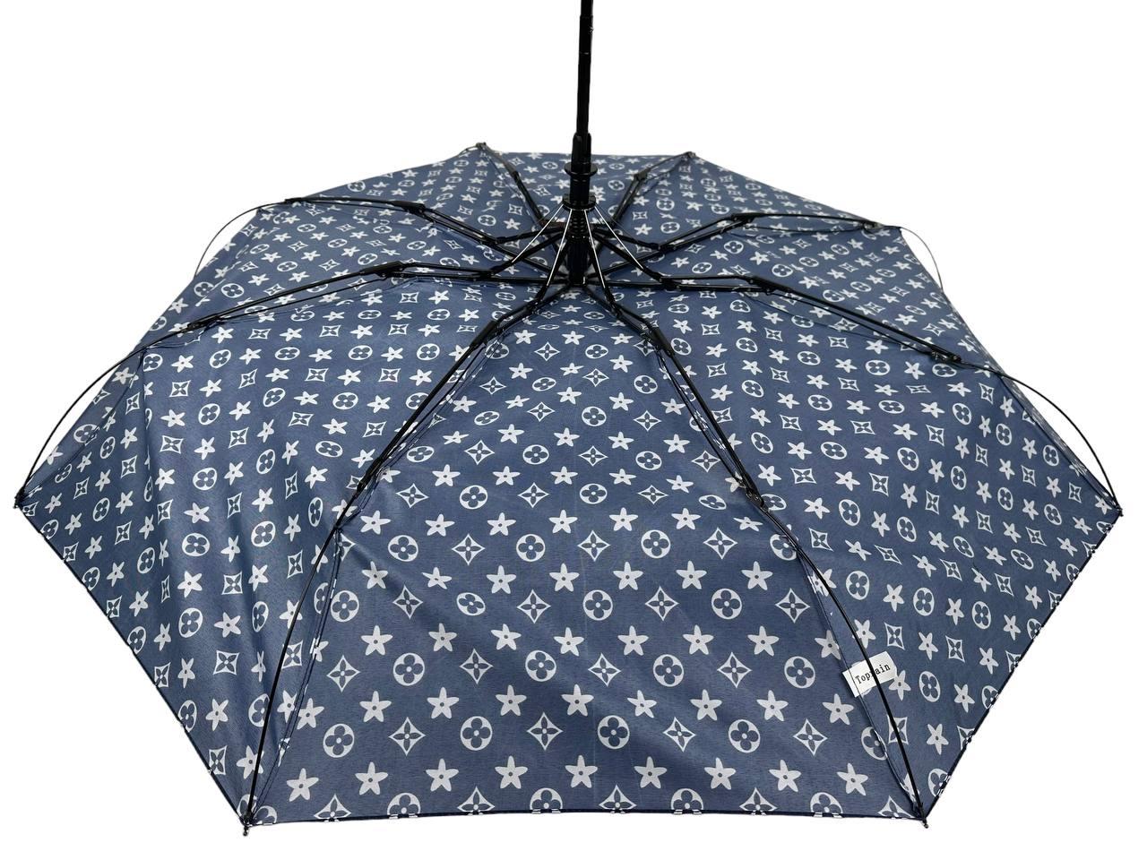 Жіноча складана парасолька напівавтомат Toprain 96 см синя - фото 5