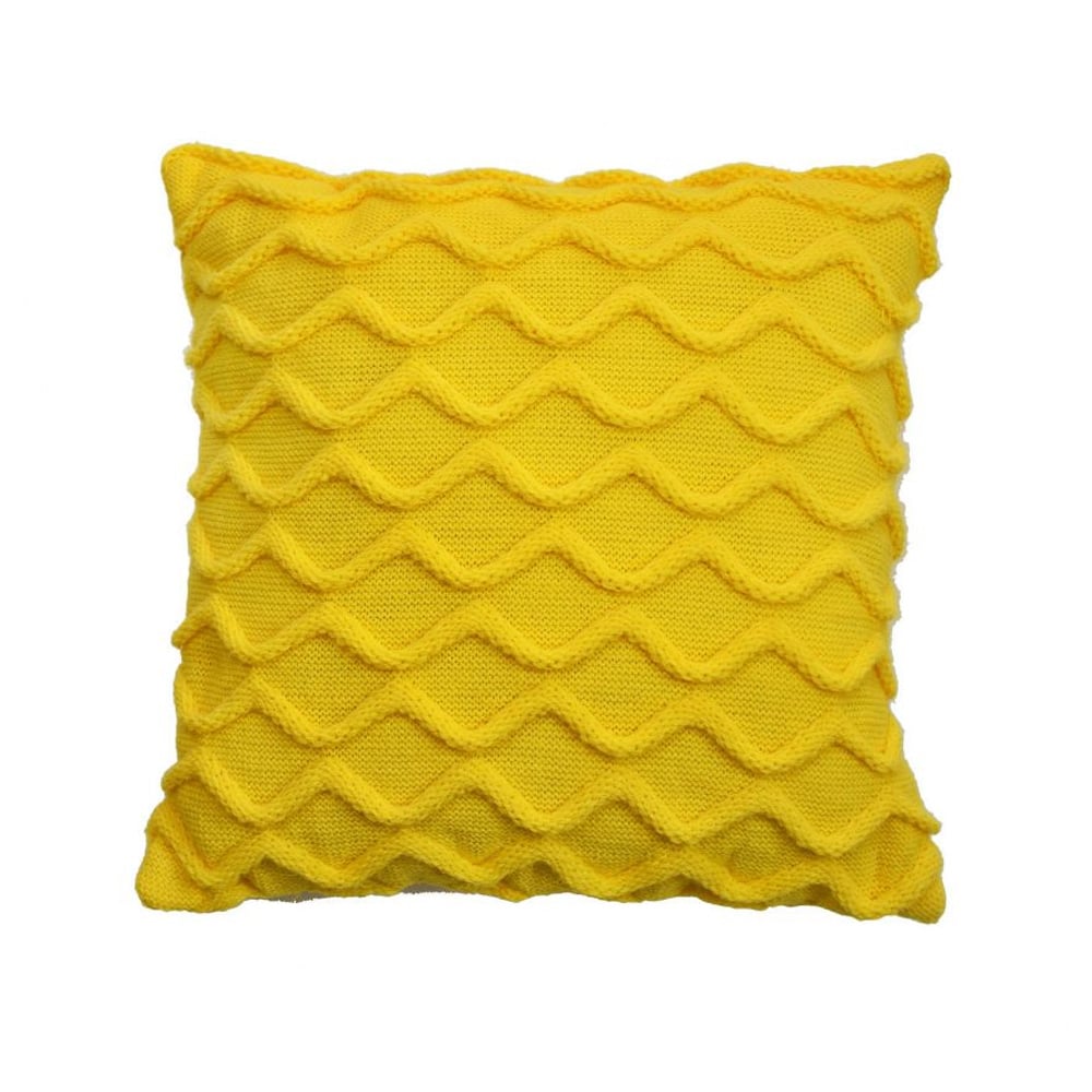 Подушка декоративна Прованс Хвилі, 33х33 см, жовтий (27428) - фото 1