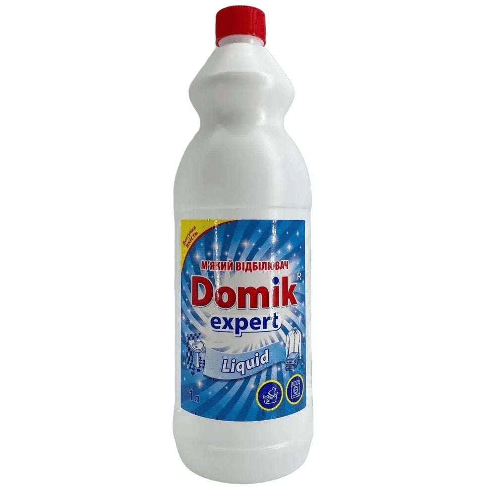 Відбілювач м'який Domik Expert Liquid, 1 л - фото 1