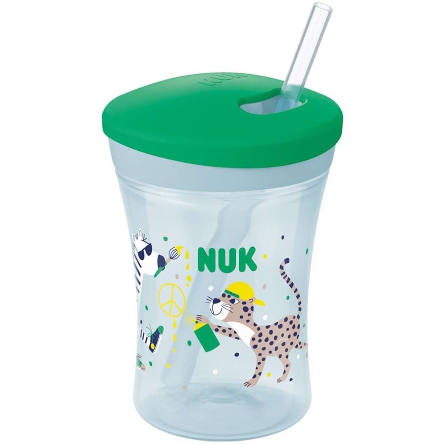 Фото - Пляшечки (поїлки) NUK Поїльник  Evolution Action Cup, 230 мл, зелений  (3952421)