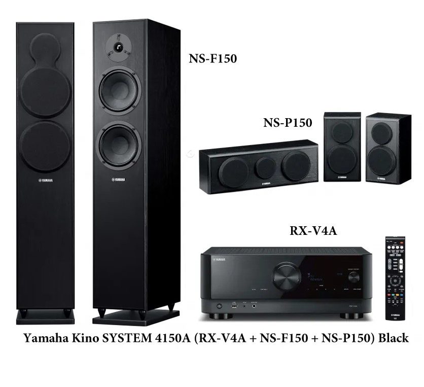 Домашний кинотеатр Yamaha 5.0 Kino System 4150A (RX-V4A + NS-F150 + NS-P150) Black - фото 2