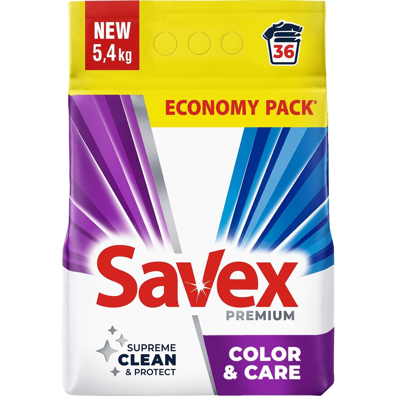 Фото - Пральний порошок  Savex Premium Color&Care, 5,4 кг