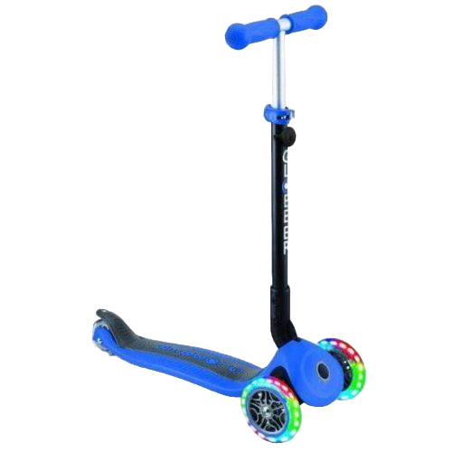 Самокат Globber Go up foldable plus, колеса с подсветкой, синий (643-100) - фото 1