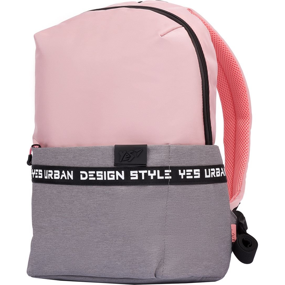 Рюкзак Yes T-105 Rose, сірий з рожевим (556315) - фото 1