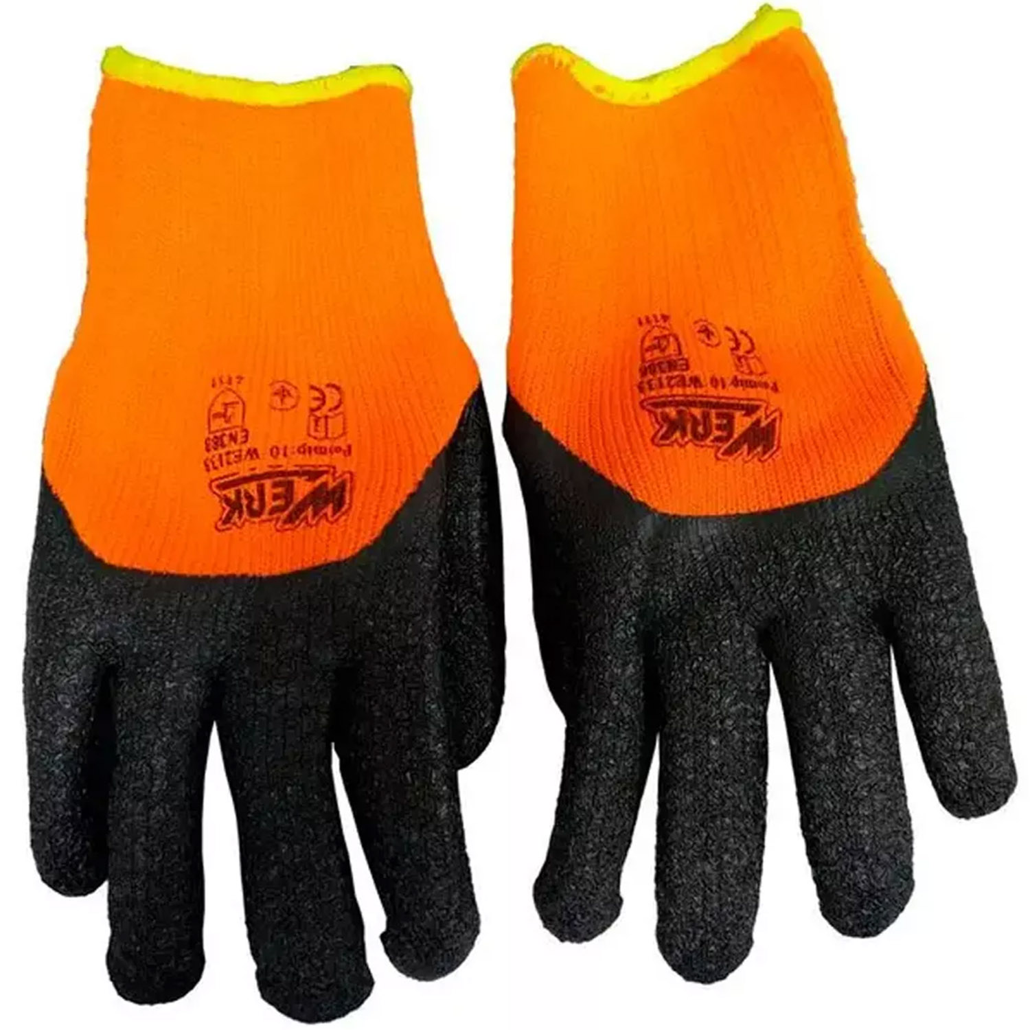 Перчатки рабочие Werk WE2135 оранжевые XL (69932) - фото 1