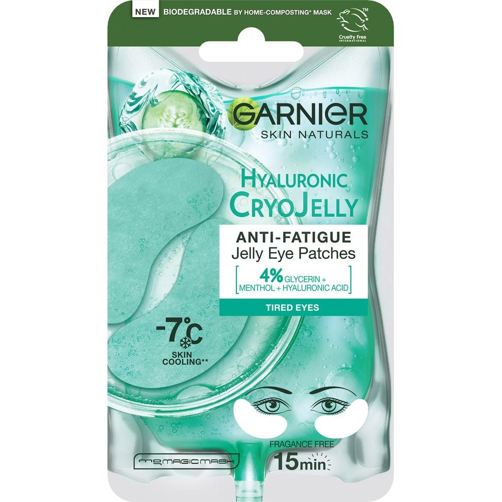 Гіалуронові тканинні патчі-желе Garnier Skin Naturals з ефектом охолодження та зволоження 27 г - фото 1