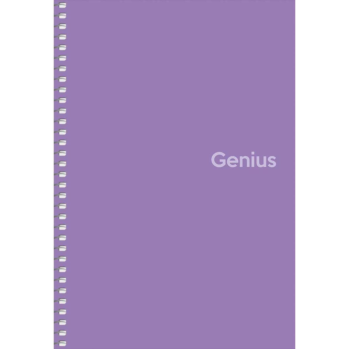 Зошит для записів Genius А5, в клітинку, спіраль, 80 л., бузковий (A5-080-6806K) - фото 1