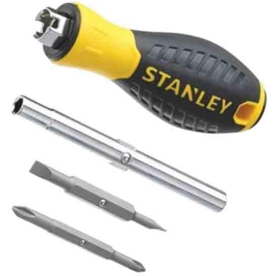 Викрутка Stanley 6 Way, бітотримач 1/4", двосторонній трубчастий ключ, двосторонні біти 2 шт., SL, PH (0-68-012) - фото 1