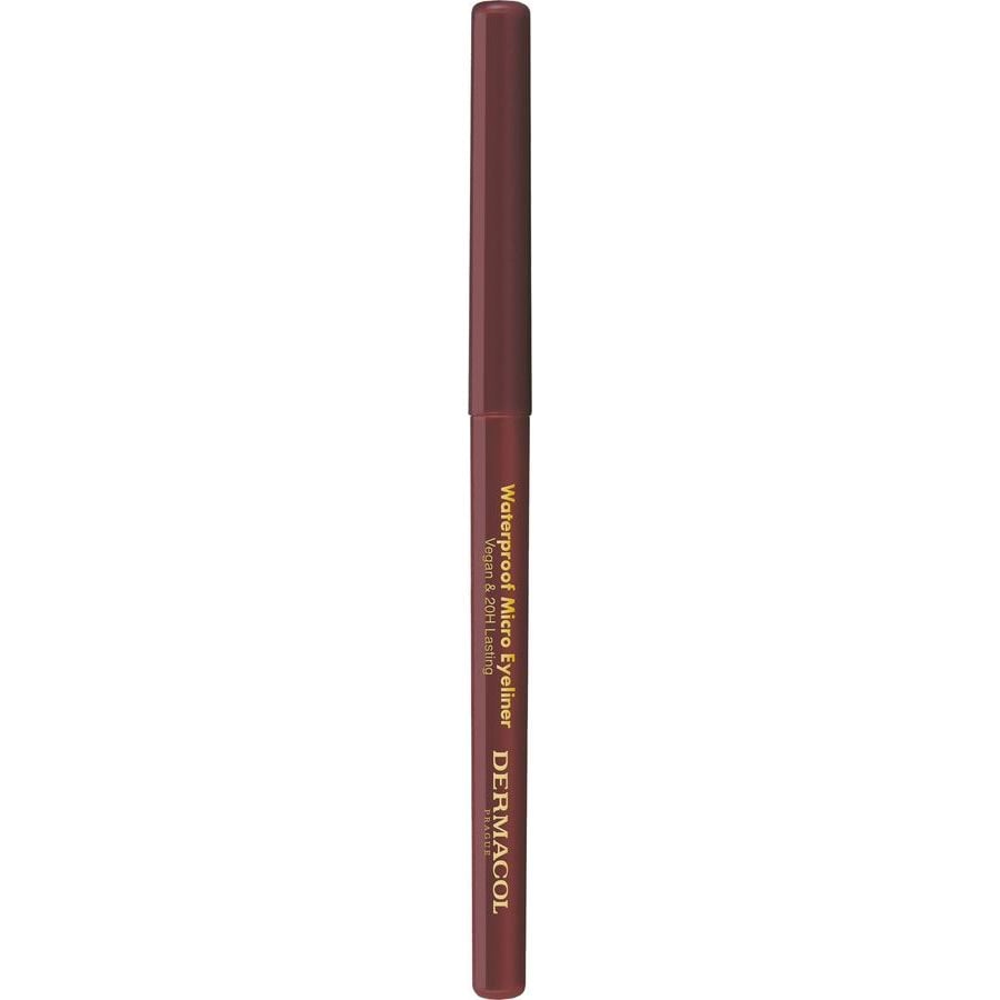 Автоматический водостойкий карандаш для глаз Dermacol Waterproof Micro Eyeliner, №2, коричневый - фото 1
