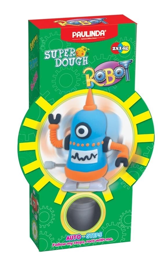 Масса для лепки Paulinda Super Dough Robot, голубой (PL-081178-6) - фото 1