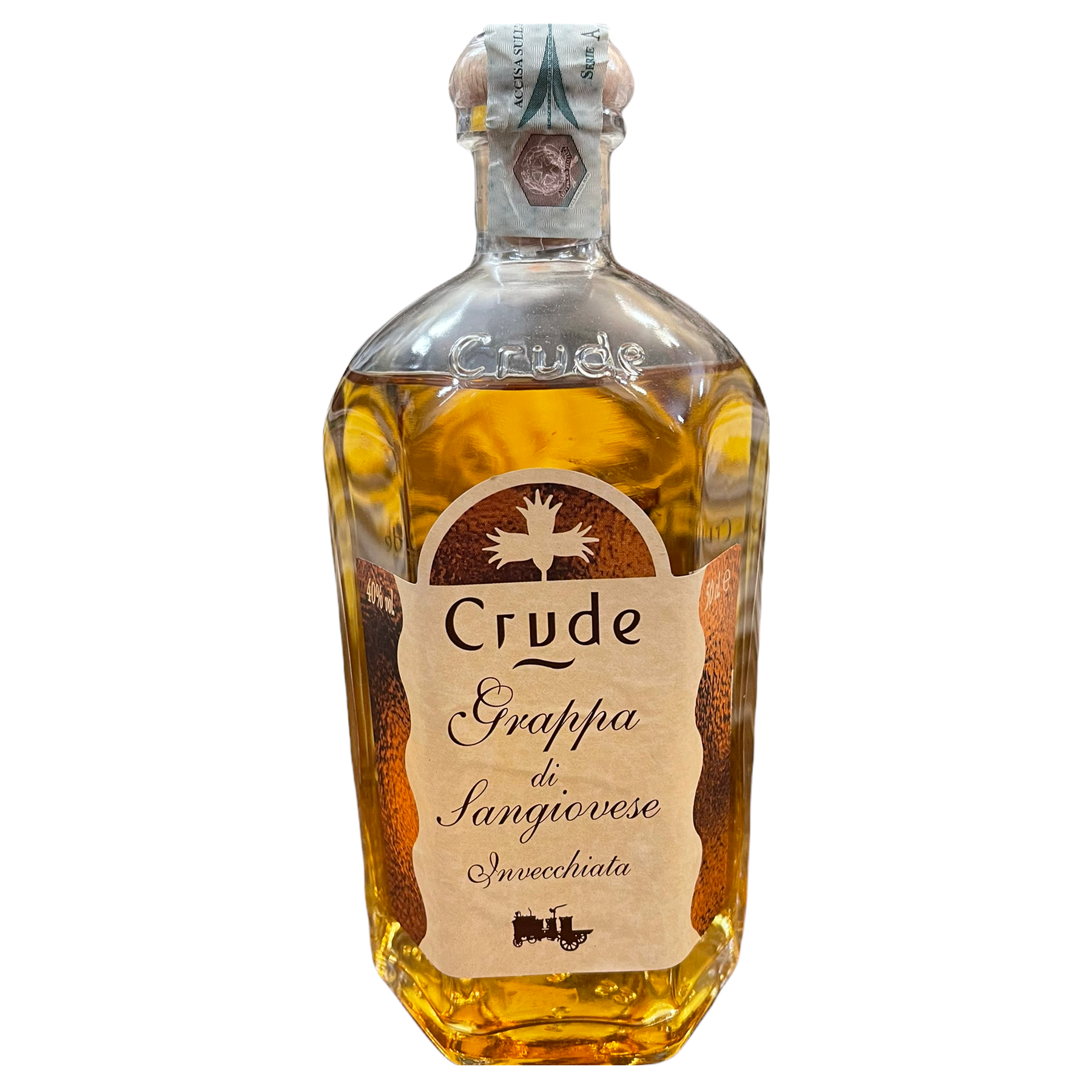 Граппа Crude Grappa Sangiovese Aged, 40%, 0,5 л - фото 1