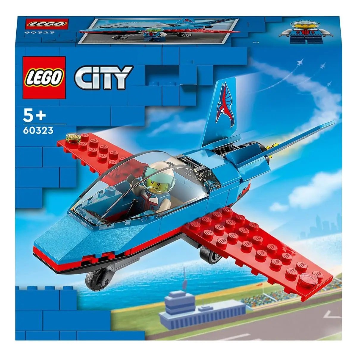 Конструктор LEGO City Трюковий літак, 59 деталей (60323) - фото 1
