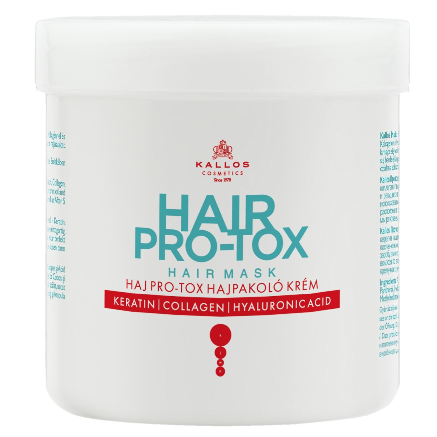 Кондиціонер для волосся Kallos Cosmetics Pro-Tox, незмивний, 250 мл - фото 1