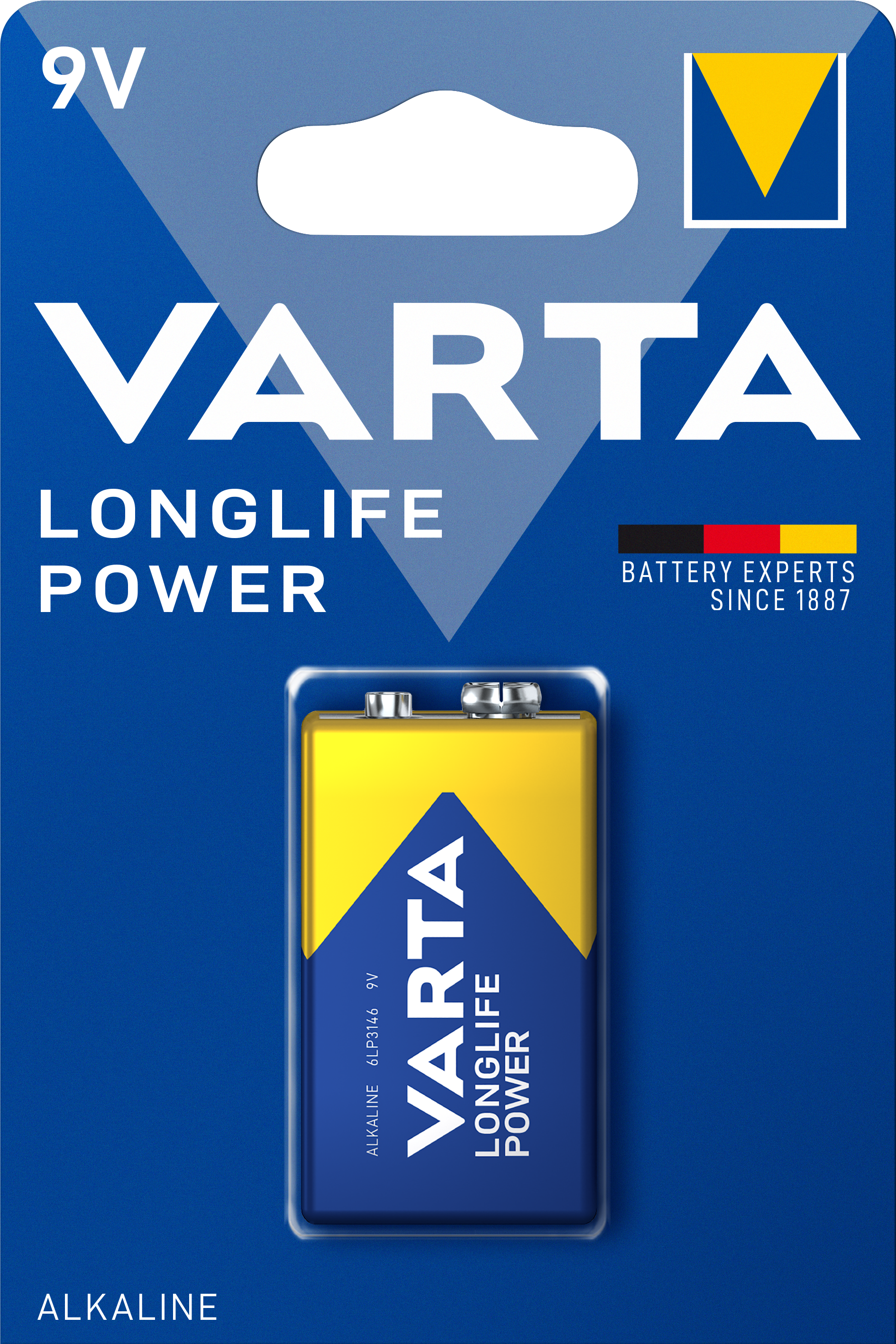 Батарейка Varta High Energy 6LR61 Bli 1 Alkaline, 1 шт. (4922121411) - фото 1