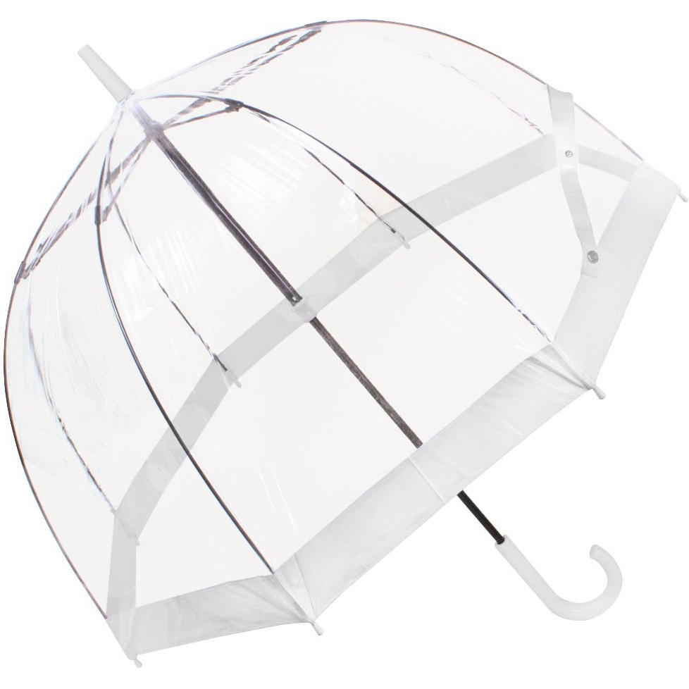 Женский зонт-трость механический Fulton 84 см прозрачный - фото 1