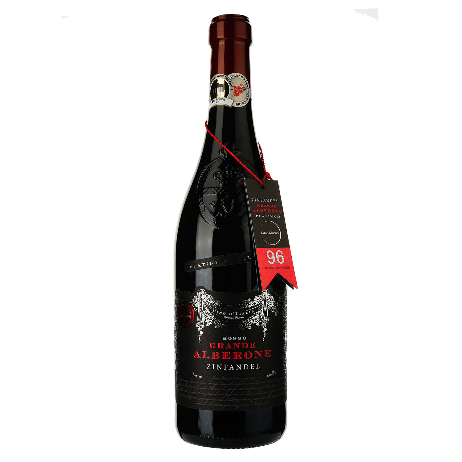 Вино Grande Alberone Zinfandel IGT Pugia, червоне, напівсухе, 0,75 л - фото 1