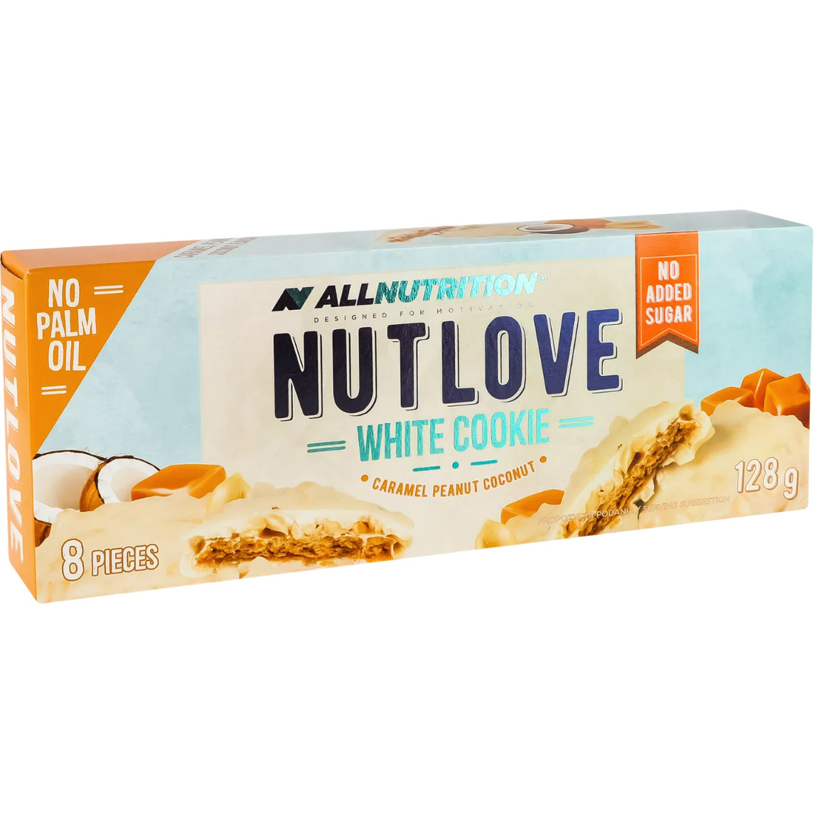 Печиво Allnutrition Nutlove кокосове з карамеллю і арахісом 128 г (943250) - фото 1
