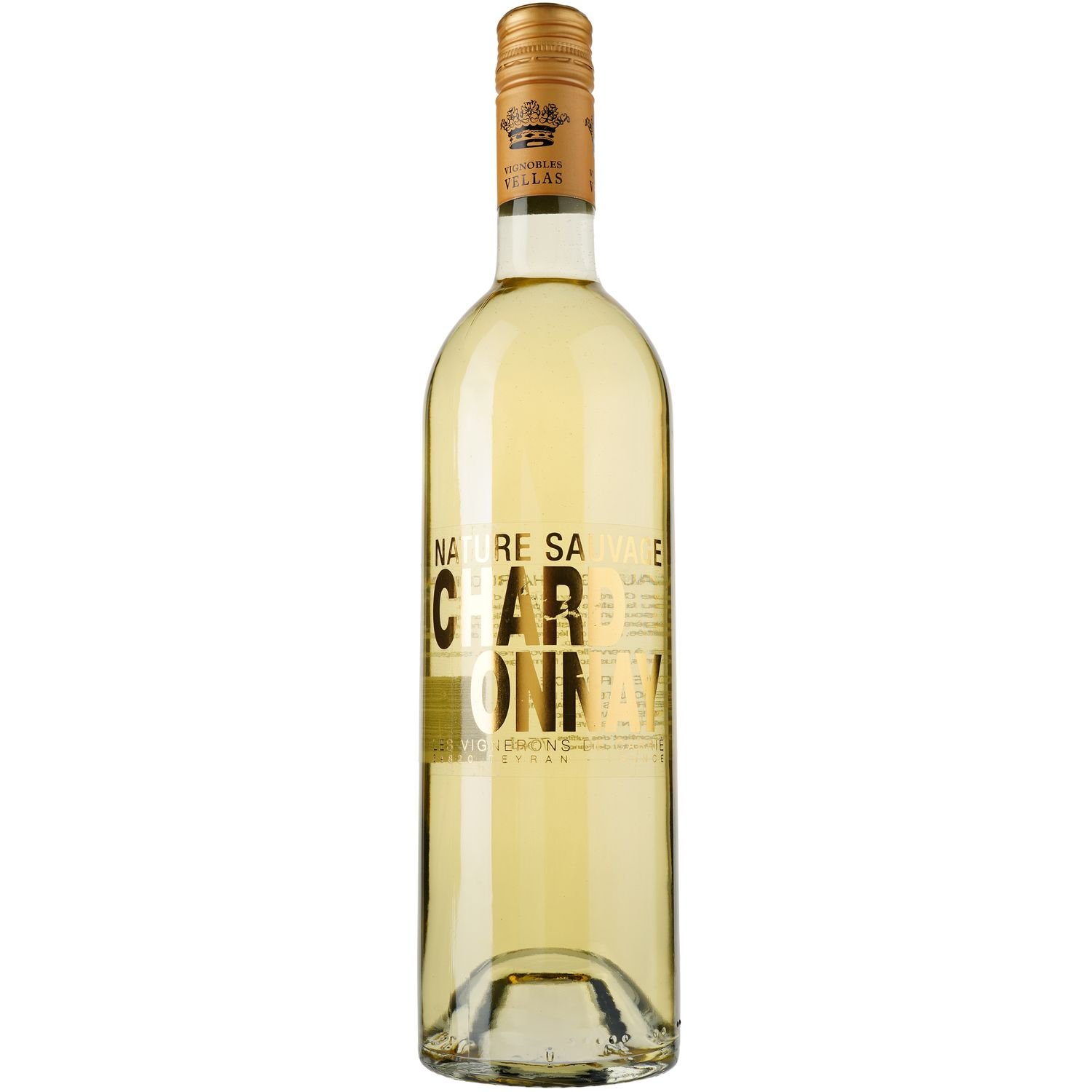 Вино Nature Sauvage Chardonnay Vin de France, біле, сухе, 0,75 л - фото 1