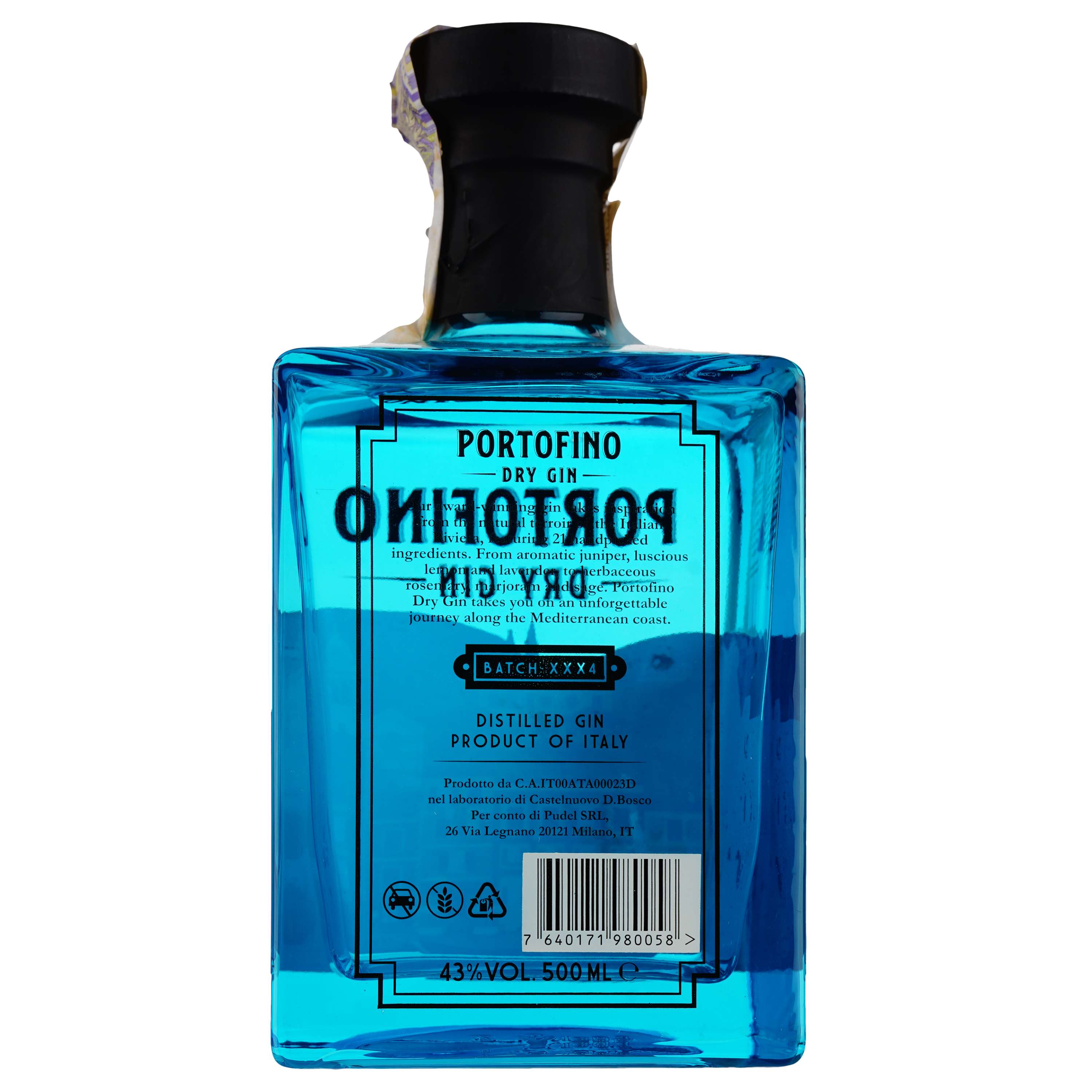 Джин Portofino Dry Gin, 43%, 0,5 л - фото 2