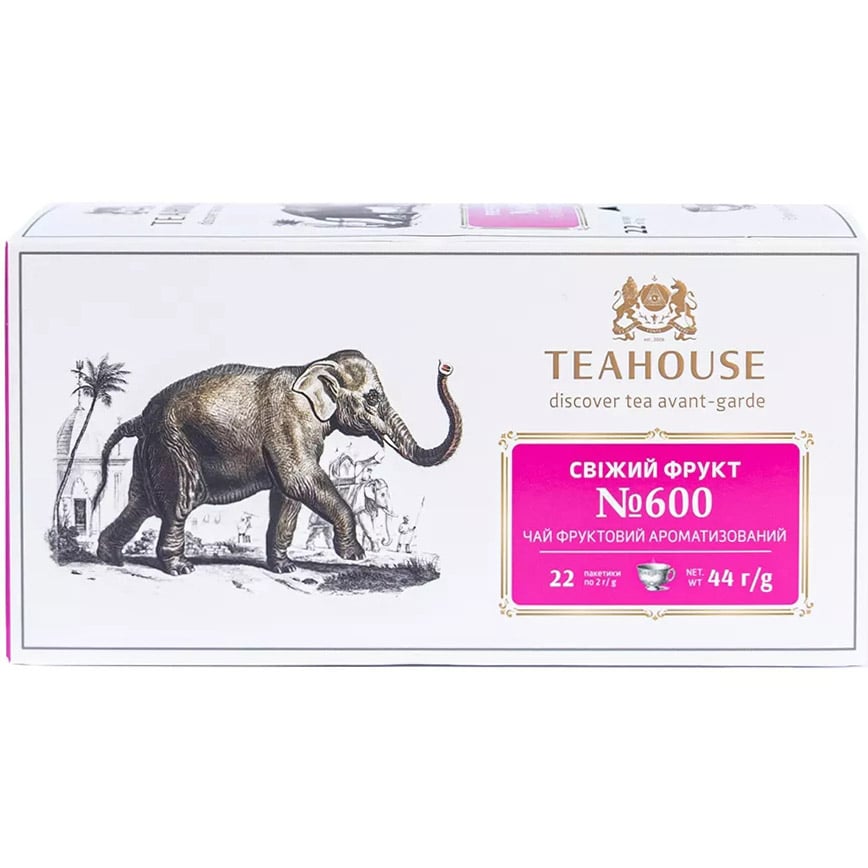 Чай Teahouse Свежий фрукт №600 Слон 44 г (22 шт. х 2 г) - фото 1