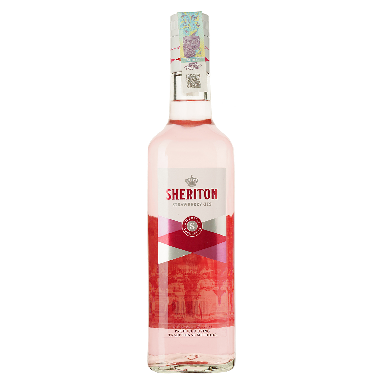 Джин Sheriton Strawberry Gin 37.5% 0.7 л - фото 1
