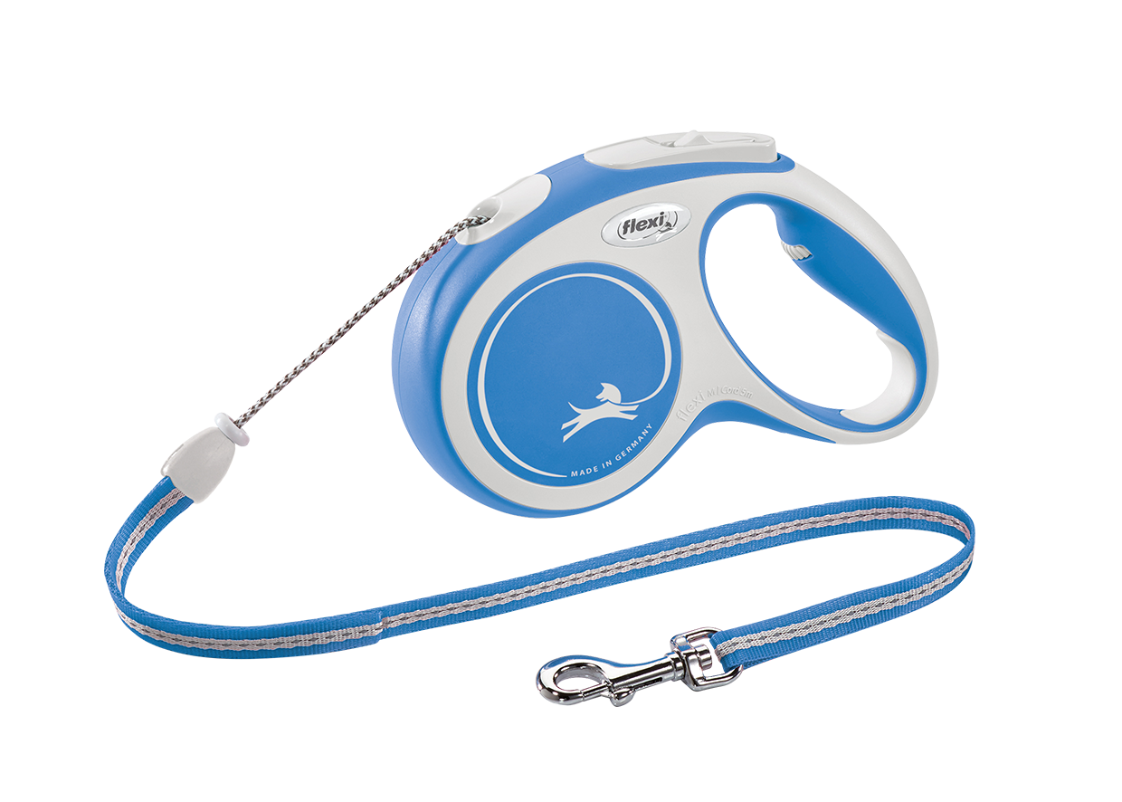 Повідець-рулетка Flexi New Comfort M, для собак до 20 кг, трос 5 м, синій (CF20C5.251.BL.20) - фото 1