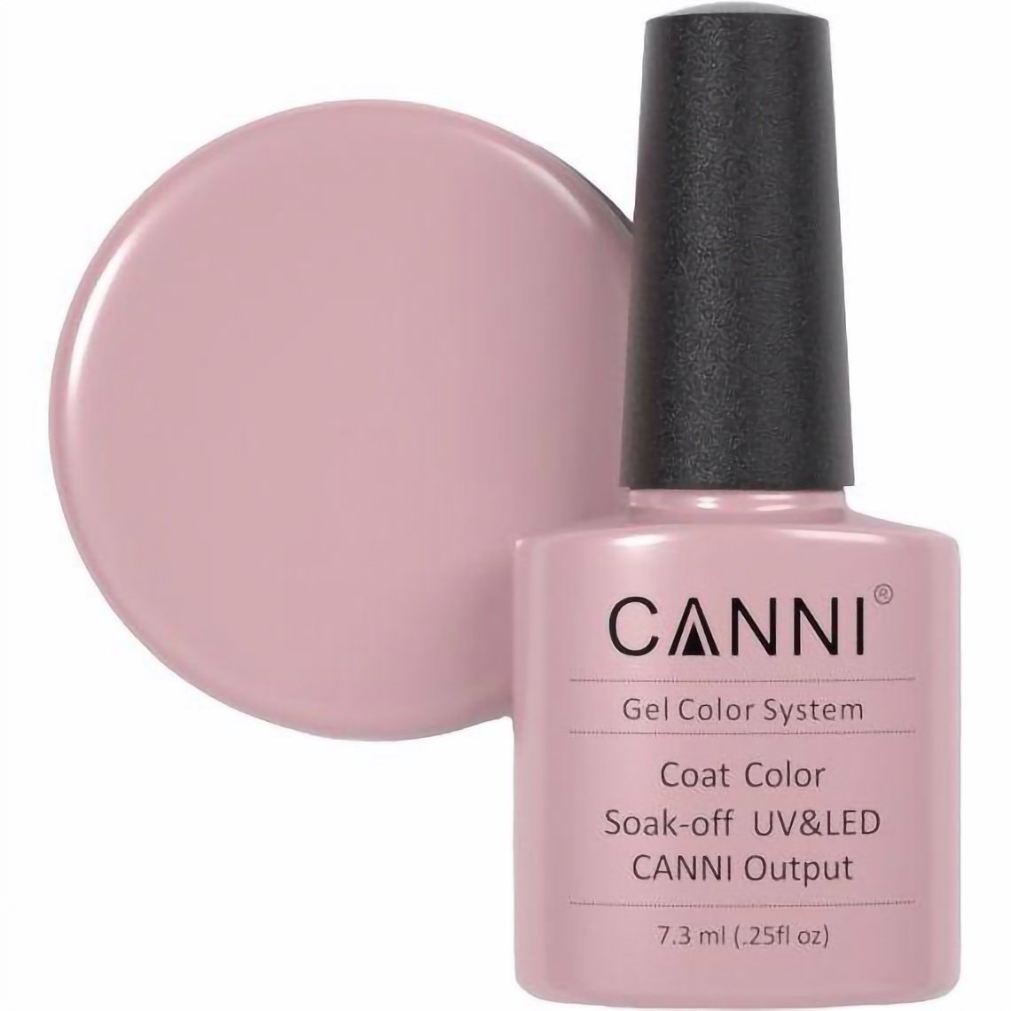 Гель-лак Canni Color Coat Soak-off UV&LED 242 бледный розово-серый 7.3 мл - фото 1