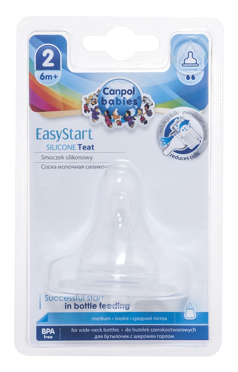 Соска силиконовая Canpol babies EasyStart средний поток, 6+, 1 шт. (21/721) - фото 1