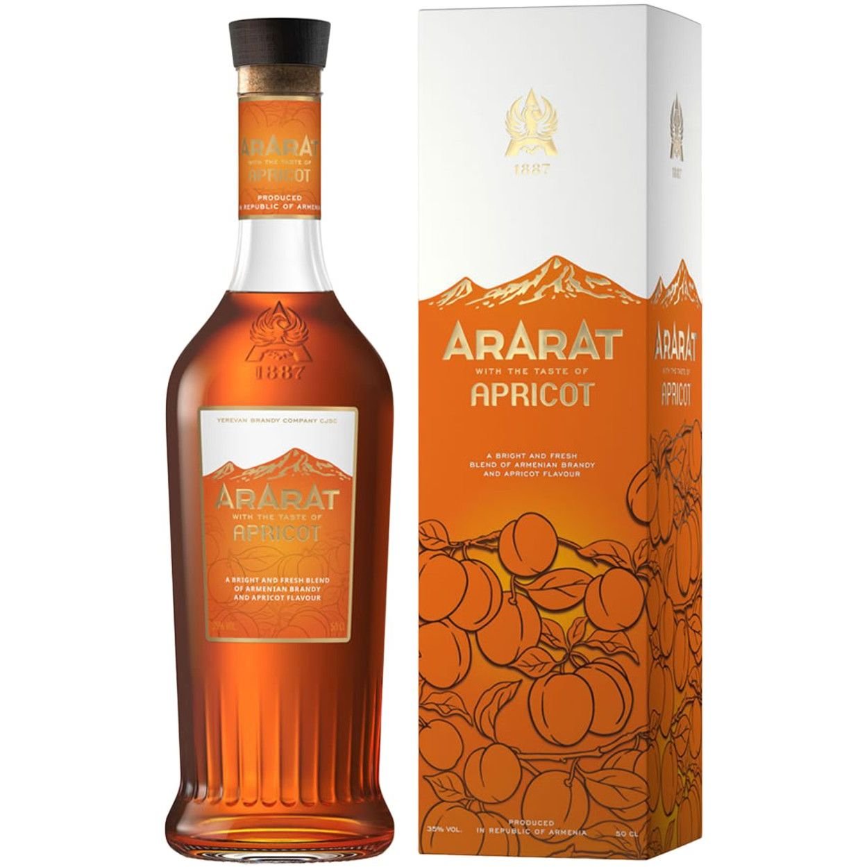 Крепкий алкогольный напиток Арарат Apricot, 35%, 0,7 л, в подарочной коробке - фото 1