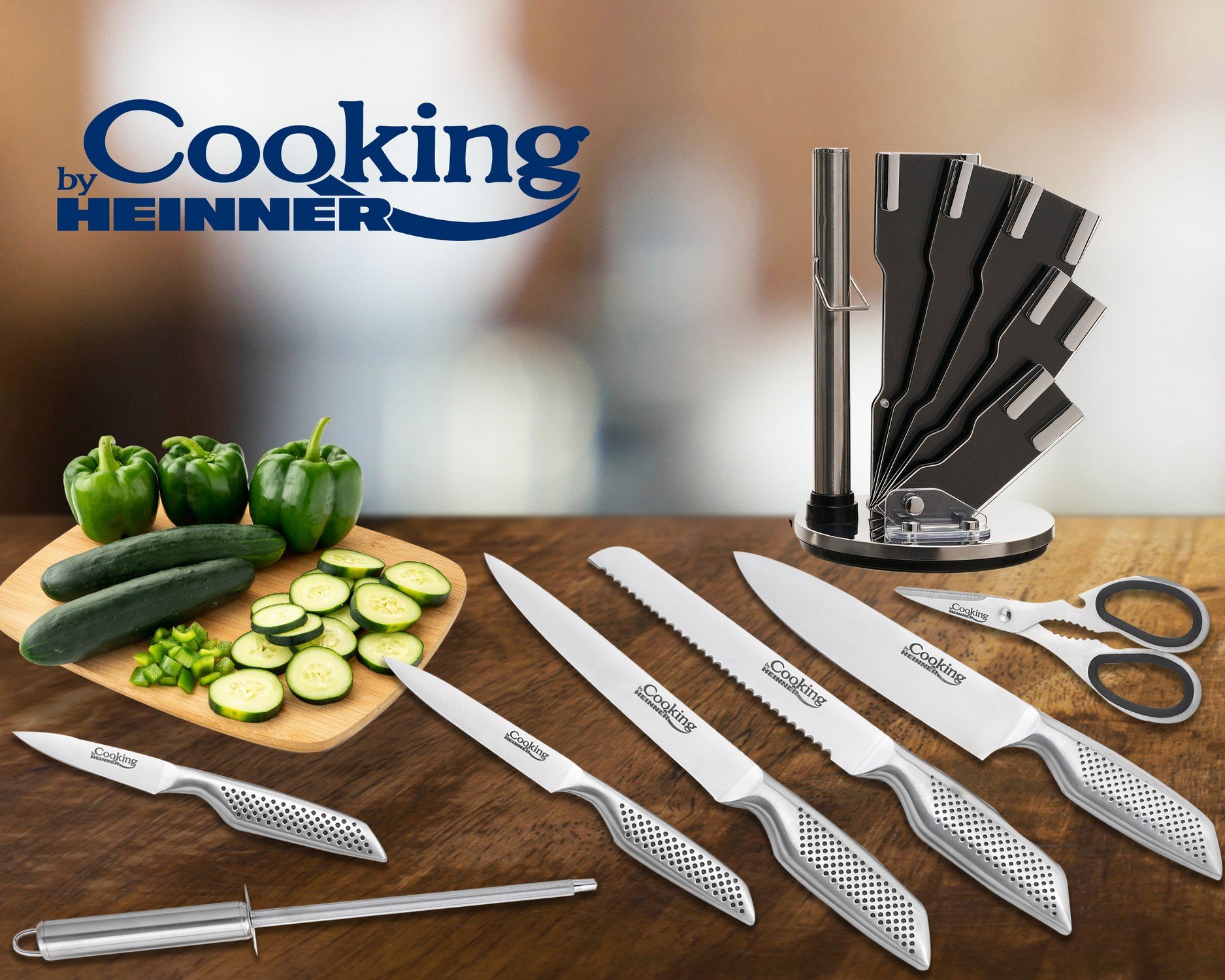 Набір кухонних ножів Heinner Magnium з фіксованим лезом, 8 предметів (HR-GL-8PCS) - фото 4