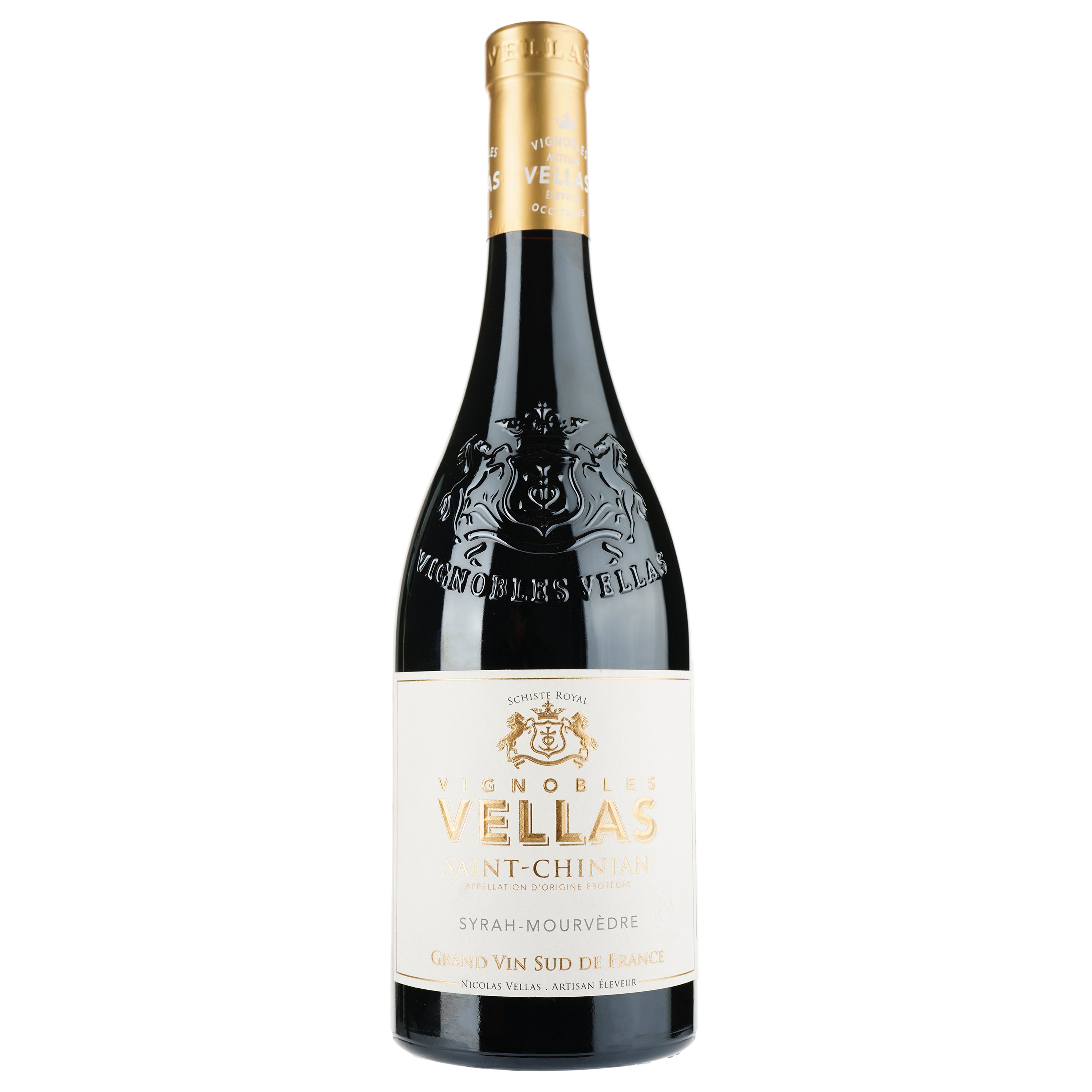 Вино Vignobles Vellas St Chinian 2019 AOP Saint Chinian, красное, сухое, 0,75 л - фото 1