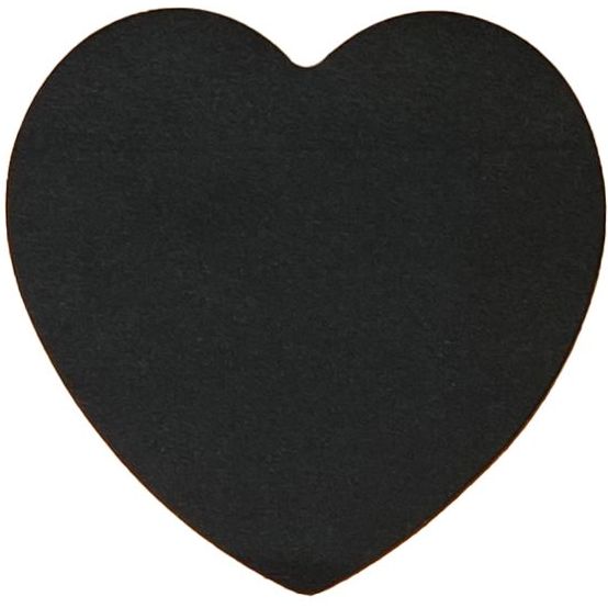 Блок паперу для нотаток ZiBi KIDS Line Black Heart з клейким шаром 7х7 см 50 шт. чорний (ZB.15200) - фото 2
