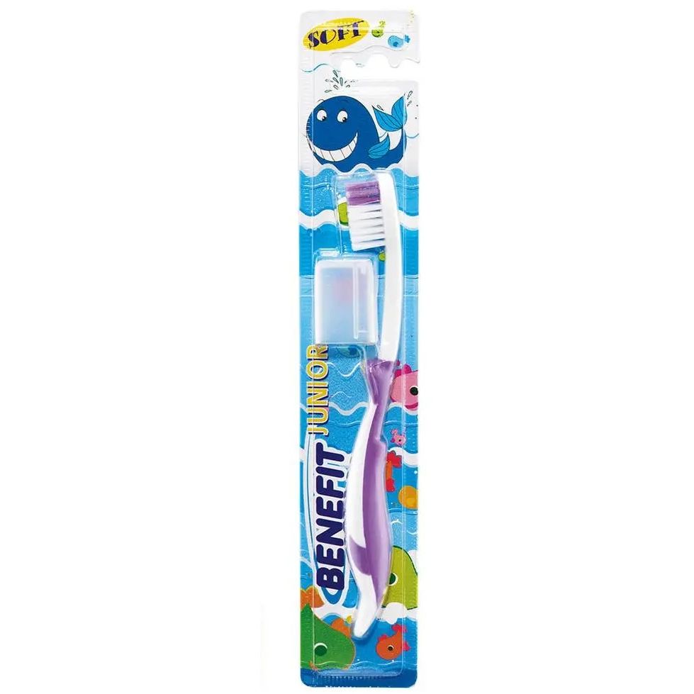 Детская зубная щетка Benefit Junior Soft, мягкая, фиолетовый - фото 1