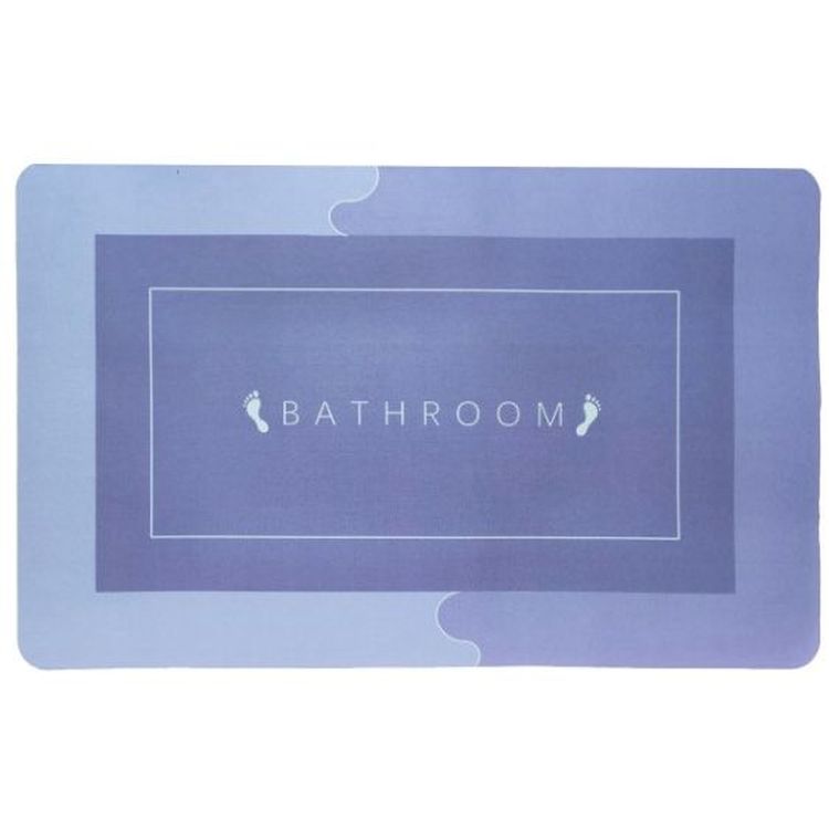 Коврик суперпоглащающий в ванную Stenson 80x50 см прямоугольный светло-фиолетовый (26277) - фото 1