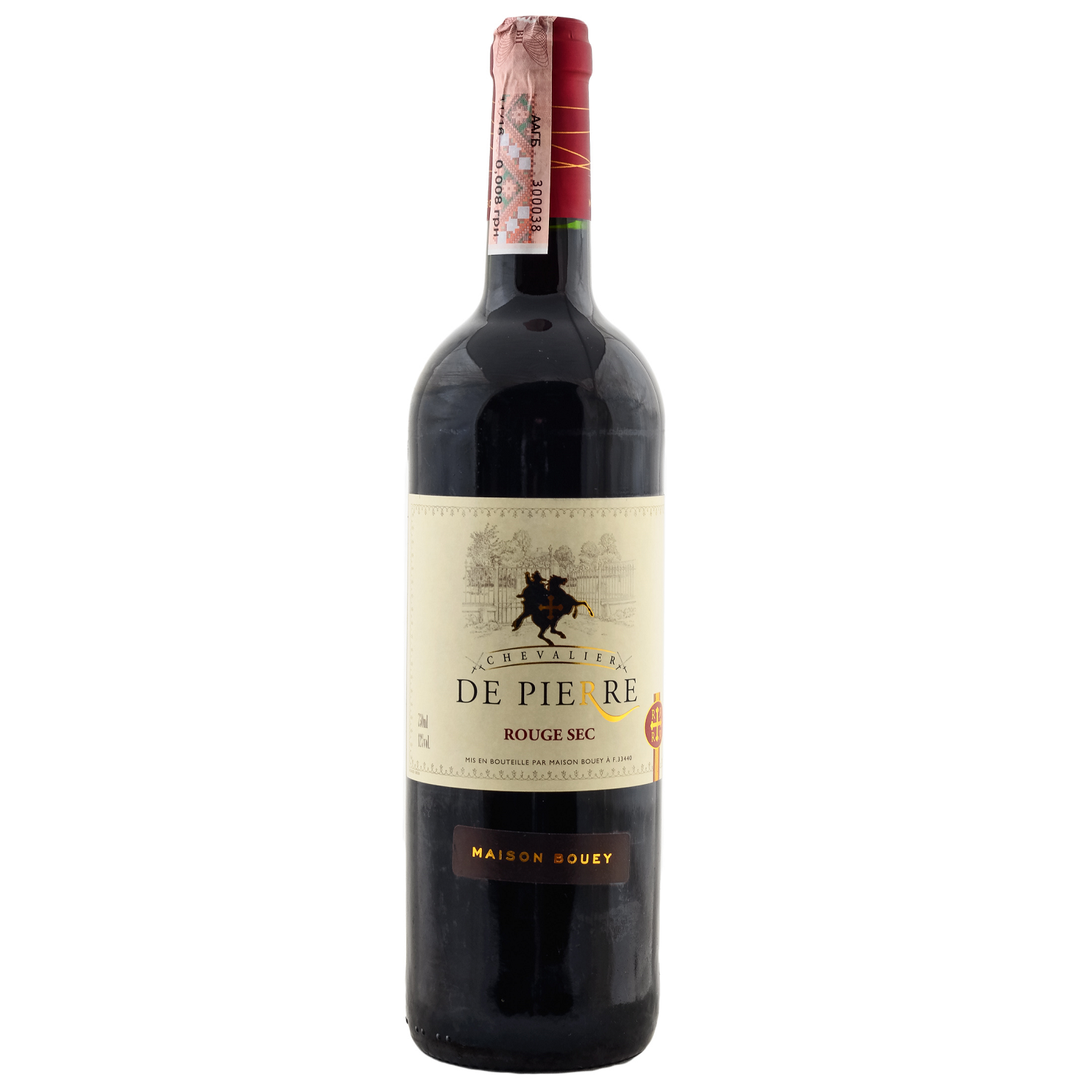 Вино Chevalier de Pierre Rouge Sec, красное, сухое, 0,75 л - фото 1