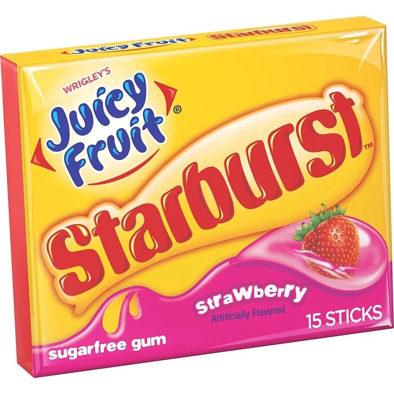 Резинка жевательная Starburst Juicy Fruit клубника 15 шт. - фото 2