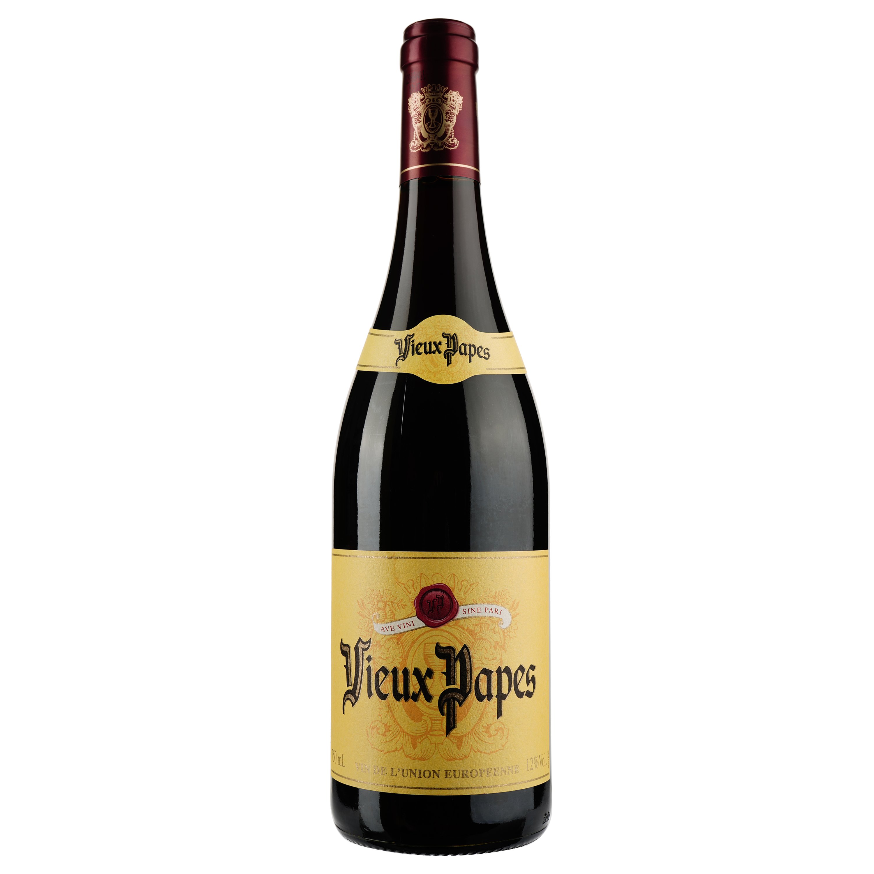 Вино Vieux Papes Rouge, червоне, сухе, 0,75 л - фото 1