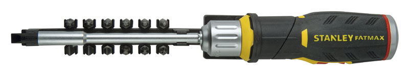 Отвертка Stanley FatMax битодержатель реверсный, 12 бит, SL, PH, PZ, Torx 13 предметов (FMHT0-62691) - фото 2