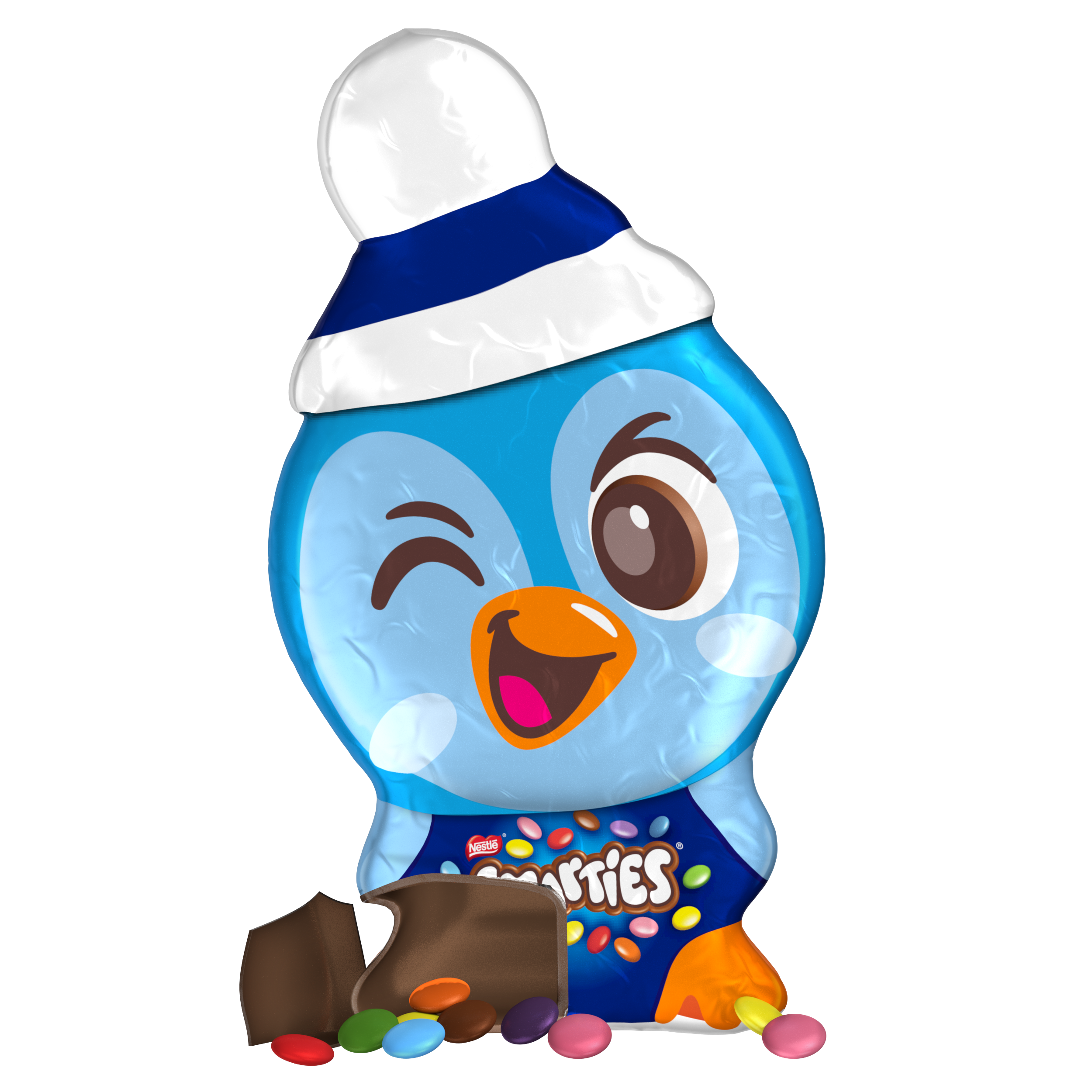 Шоколадна фігурка Smarties Пінгвін, з кольоровим дражем всередині, в асортименті, 85 г - фото 3